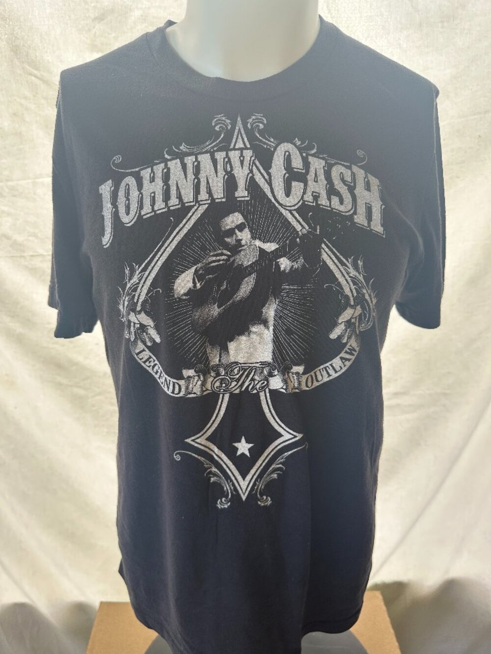 Johnny Cash Legend Outlaw Old Navy Men's Black T Shirt Medium